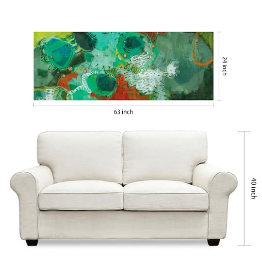 Empire Art Direct 63" x 24" Lolly II Frameless Free Floating Reverse Tempered Art Glass Wall Art